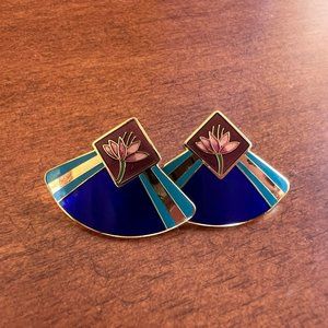 Laurel Burch "Water Lily" Earrings